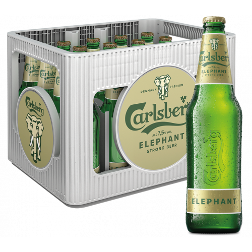 Carlsberg Elephant Strong Beer + Gratis 1x Grillholzkohle